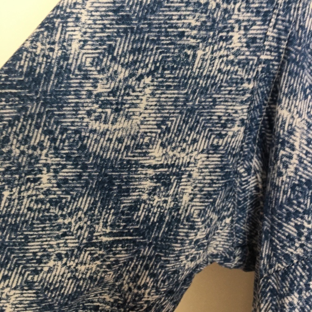 Boho blue white snap button shirt MOLLY & ISADOR - Picture 6 of 8
